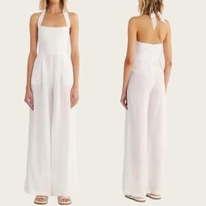 NWT | Rumer | Freya Jumpsuit in Linen | White | XS
